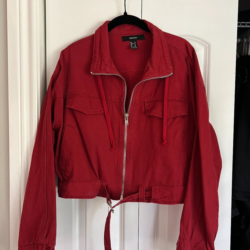 Red Zip-Up Jacket